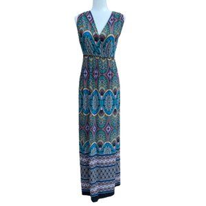 Philosophy Sleeveless Blue Maxi Dress Large